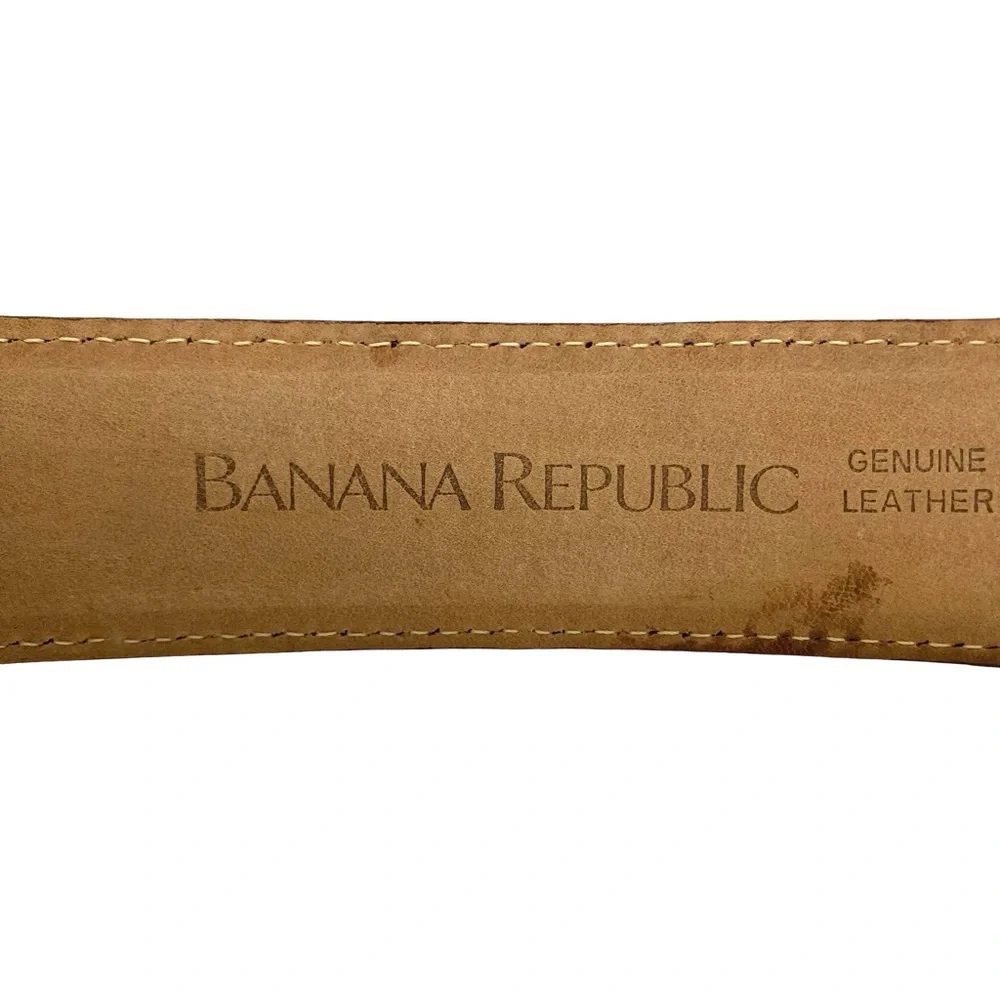 Banana Republic Women’s Brown Leather Crocodile Embossed Belt